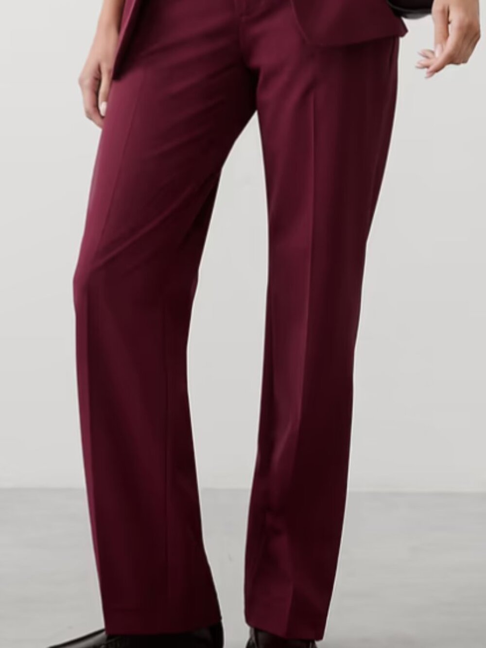 Banana Republic Factory Women's Straight Sculpted Stretch Pants WINE Size 14